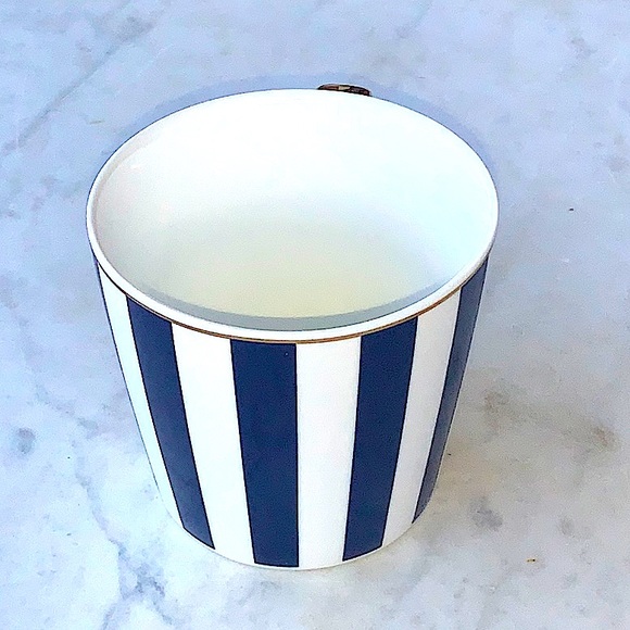 GRACES TEAWARE BLUE WHITE STRIPE COFFEE MUG CUP NEW PORCELAIN - Picture 3 of 7